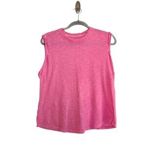 Pilcro Anthropologie Pink Sleeveless Muscle Tank Top Size Small Beach Casual